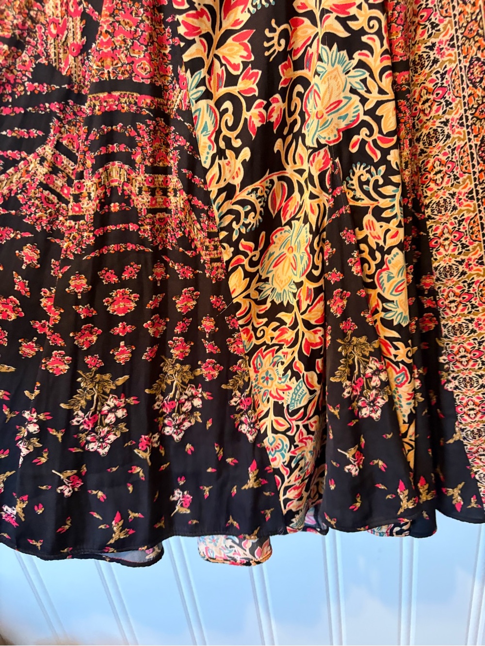 Free People Stevie Floral Boho Bell Sleeve Tunic Size Medium - Picture 5 of 12